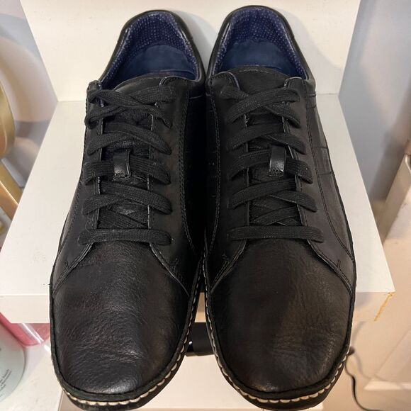 Cole Haan  Leather driving loafers with Contrast‎ Stitching and Navy Interior main image 4